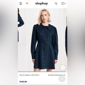 Hill House Home Hazel Dress in Blackwatch Tartan (size M)